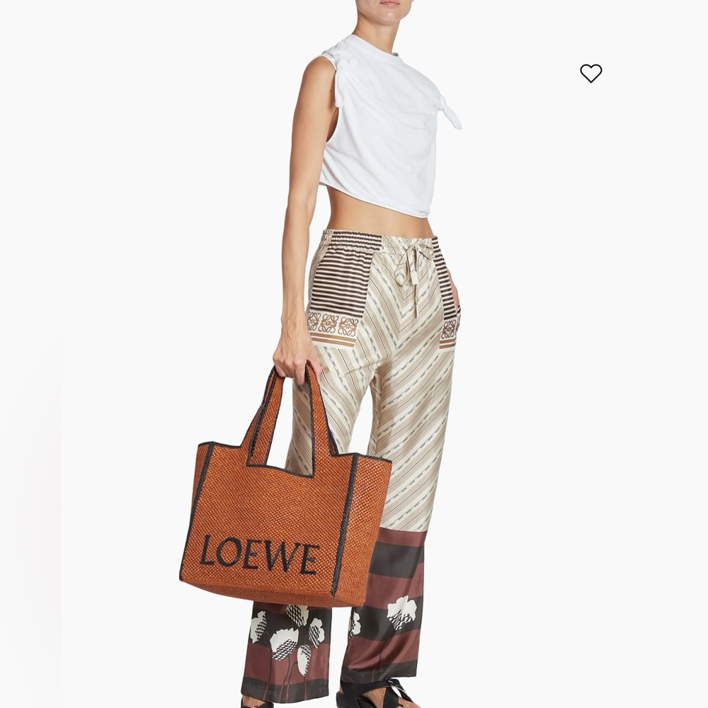 Loewe x Paula’s Ibiza Knit Tie Cotton Blend Jersey Crop Blouse